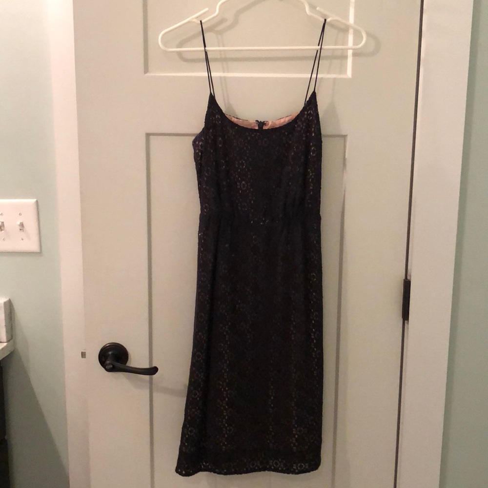 J. Crew black lace dress, size 0